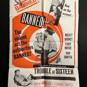 Trouble At Sixteen Platinum High School One Sheet Movie Poster Sexploitation